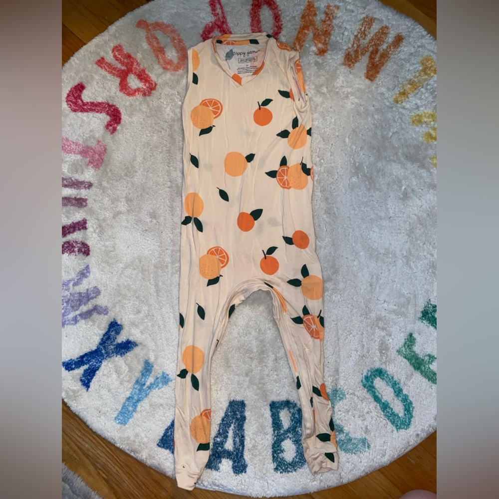 Orange Print Bamboo Bodysuit